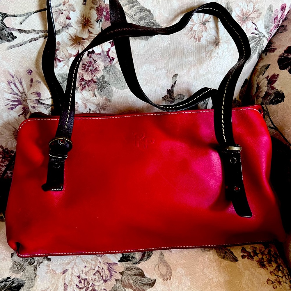 Gorgeous Red Leather Robert Pietri shoulder bag